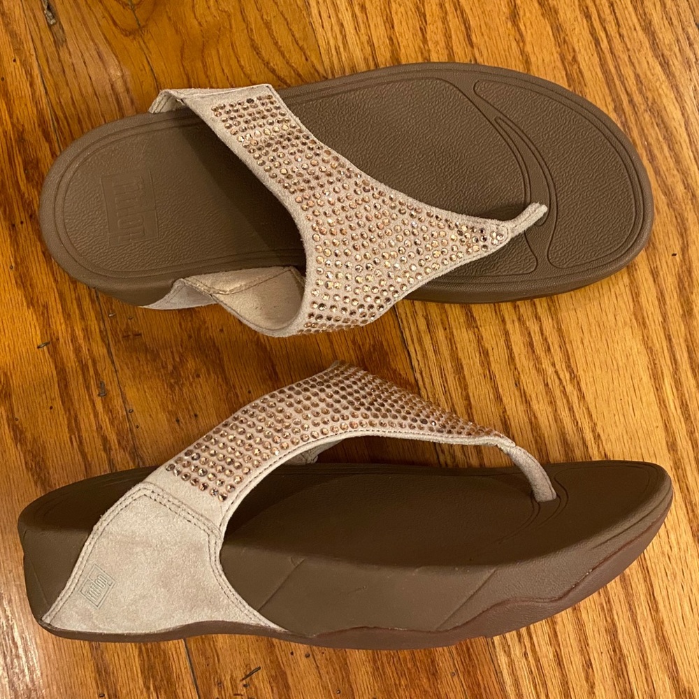 FitFlop Glittering Sandal, Gold